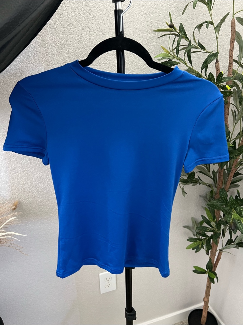 Cobalt Blue Fitted Short Sleeve Top Size S